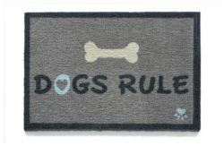 Howler and Scratch Dogs Rule Doormat - 75x50cm - Grey.